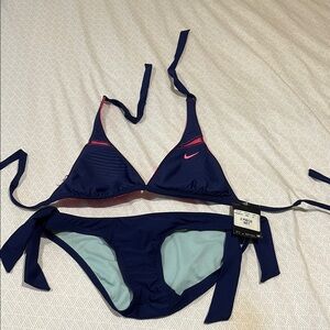 Nike Blue and Pink Bikini
